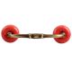Red Crackle Ceramic Bridge Handle